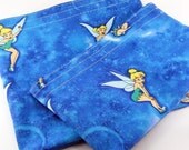 SALE - Reusable Sandwich Bag and Snack Bags Set, Picnic Pouch Sack Blue Fairy Party Favor Kid Girly Stocking Stuffer - Ready to ship