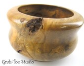 Acacia Wood Lathe Turned Decorative Bowl Grahtoestudio Handmade