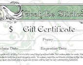 Gift Certificate Grahtoe Studio Handmade Hair Toys Hair Fork