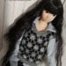 jiajiadoll-hand knitting-Diamond Check Vest - black and grey fits Momoko and Blythe