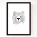 Bear Of Few Words (A4 Black)