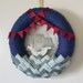 Nautical Wreath, Ship Wreath, Yarn and Felt Wreath, Wreath for Boys, 12 inch size