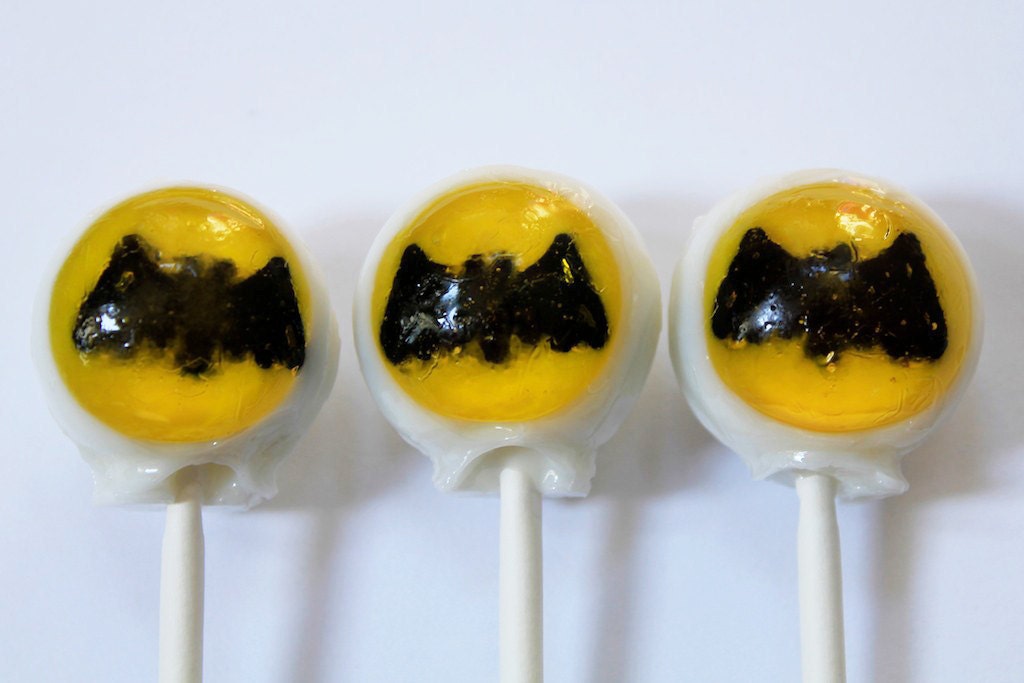 Batman super hero lollipops - 6 pc - MADE TO ORDER