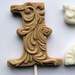3" fancy filigree number hard candy lollipops use for wedding escort cards