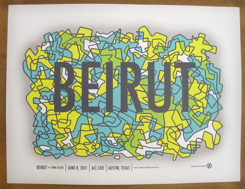 Beirut Screenprinted Poster