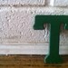 Vintage Classroom Dimensional Letter "T" 3" Tall Green: Initial, Marker, Identification