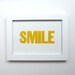 SMILE mini print 5x7 (yellow)