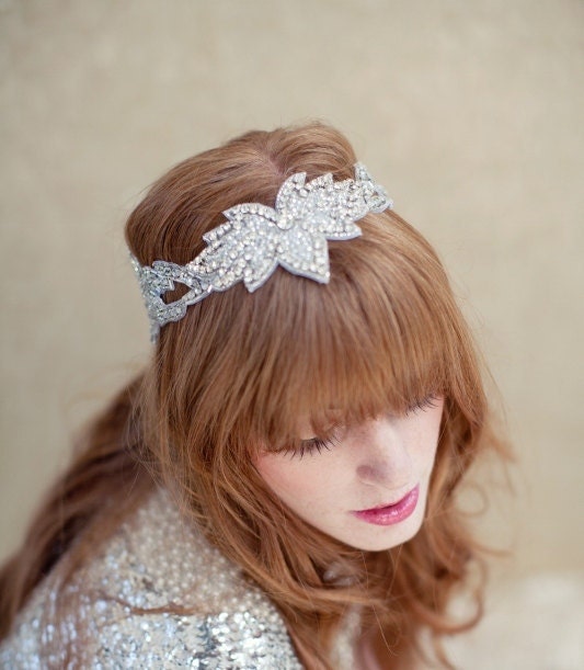 Bridal headpiece, crystal bridal headband, swarovski headband, Valentine Ships in 1 Month
