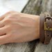 Mini Belt bracelet tan brown leather