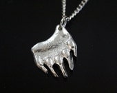 Antique Silver Bear Track Necklace