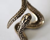 My Pet Garden Snake Ring in Bronze