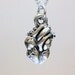 Antique Silver Anatomical Heart Necklace - Moon Raven Designs
