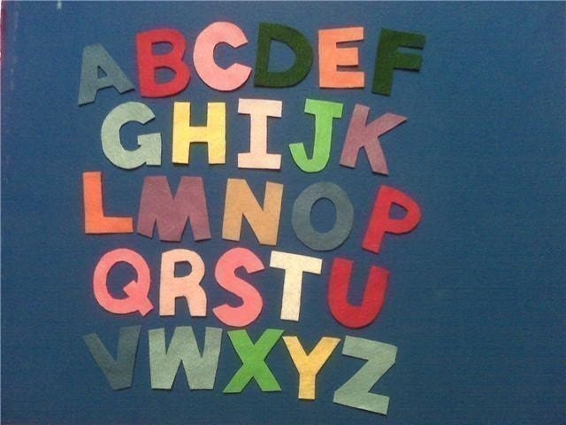 ALPHABET LETTERS Children's Flannel Board Felt Set