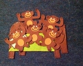 Five Monkeys Jumping on the Bed Children's flannel board felt story