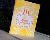 French Letterpressed Birthday Card