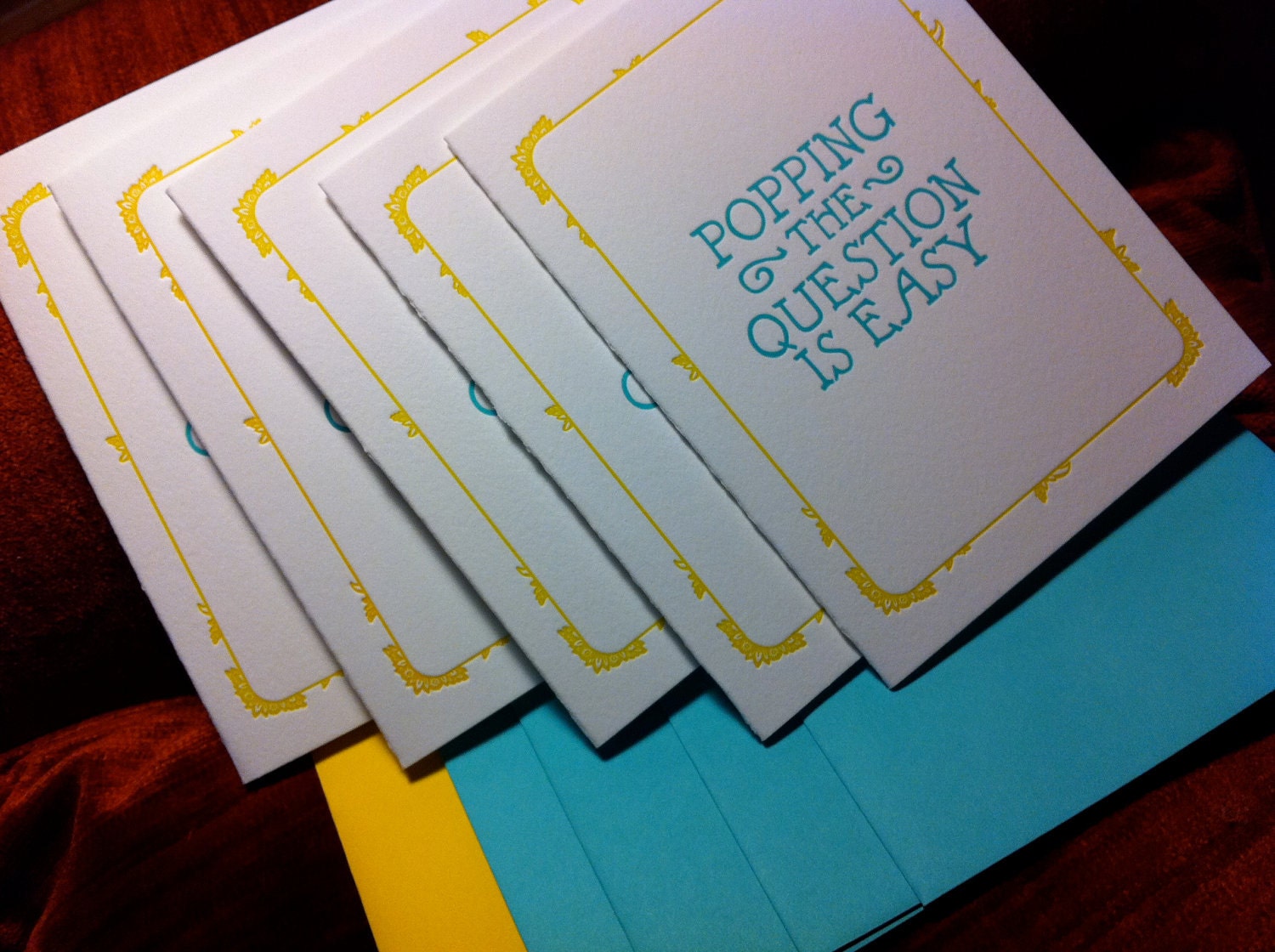 Will You Be My Bridesmaid Letterpressed Card Set (5 cards)