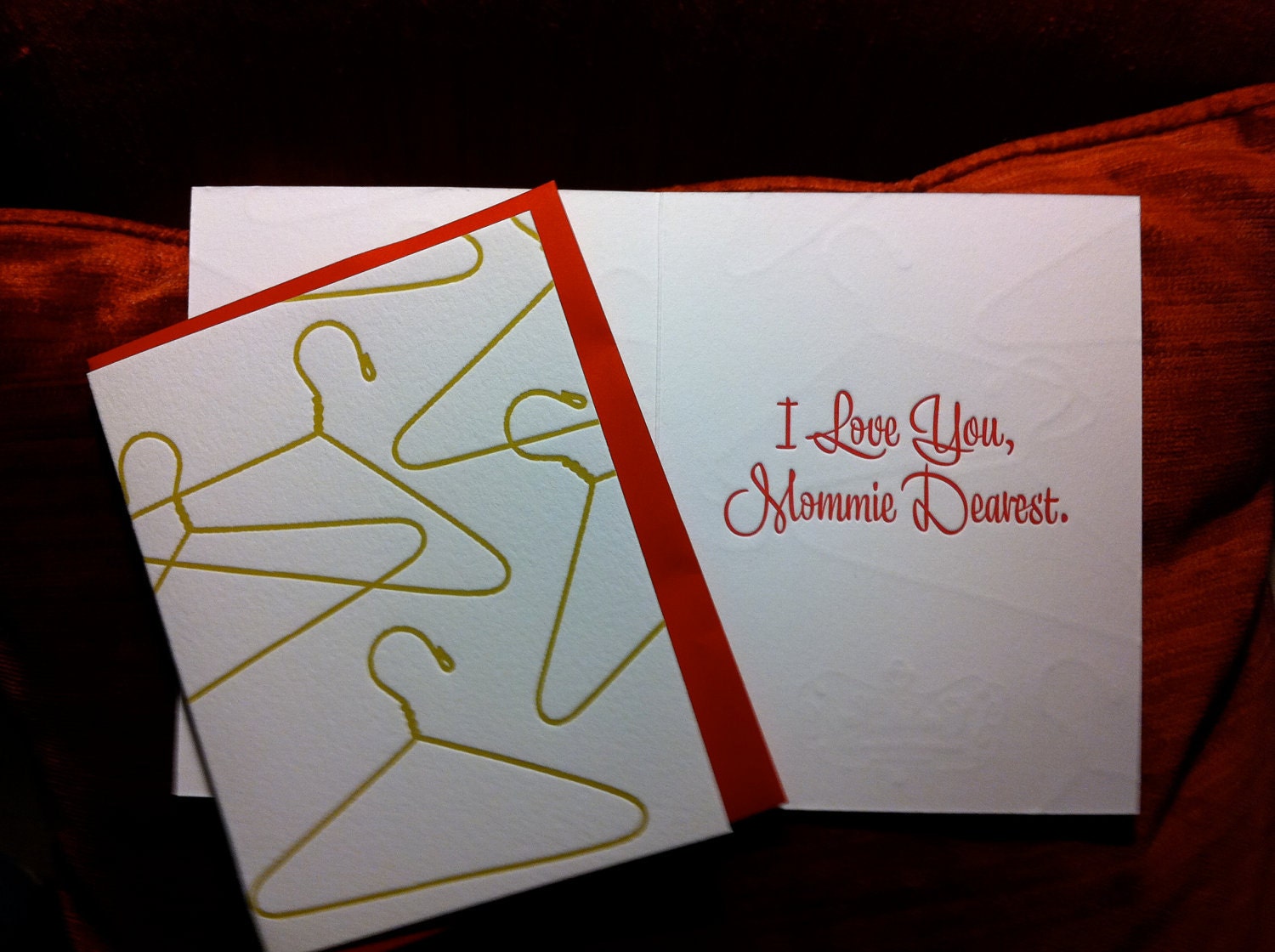 I Love You, Mommie Dearest  letterpressed card