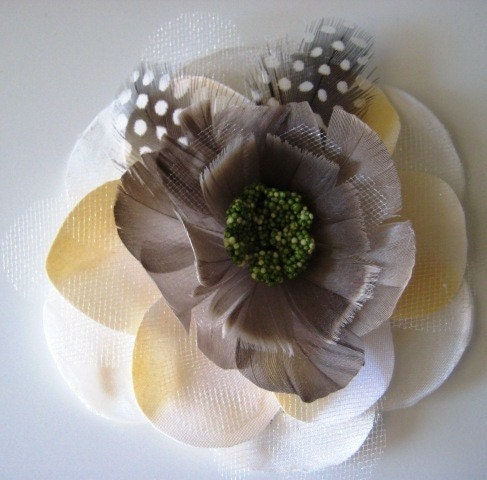 CUSTOM ORDER DEPOSIT for wedding, feather and flower bridal head pieces, fascinators, brooches, accessories and everyday flair