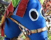 Handmade Cotton Stuffed Hobby Horse children's toys by craftycrackpot on etsy