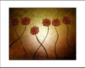 PRINT With MATTE of Gold Rose Painting Sale 22% Off