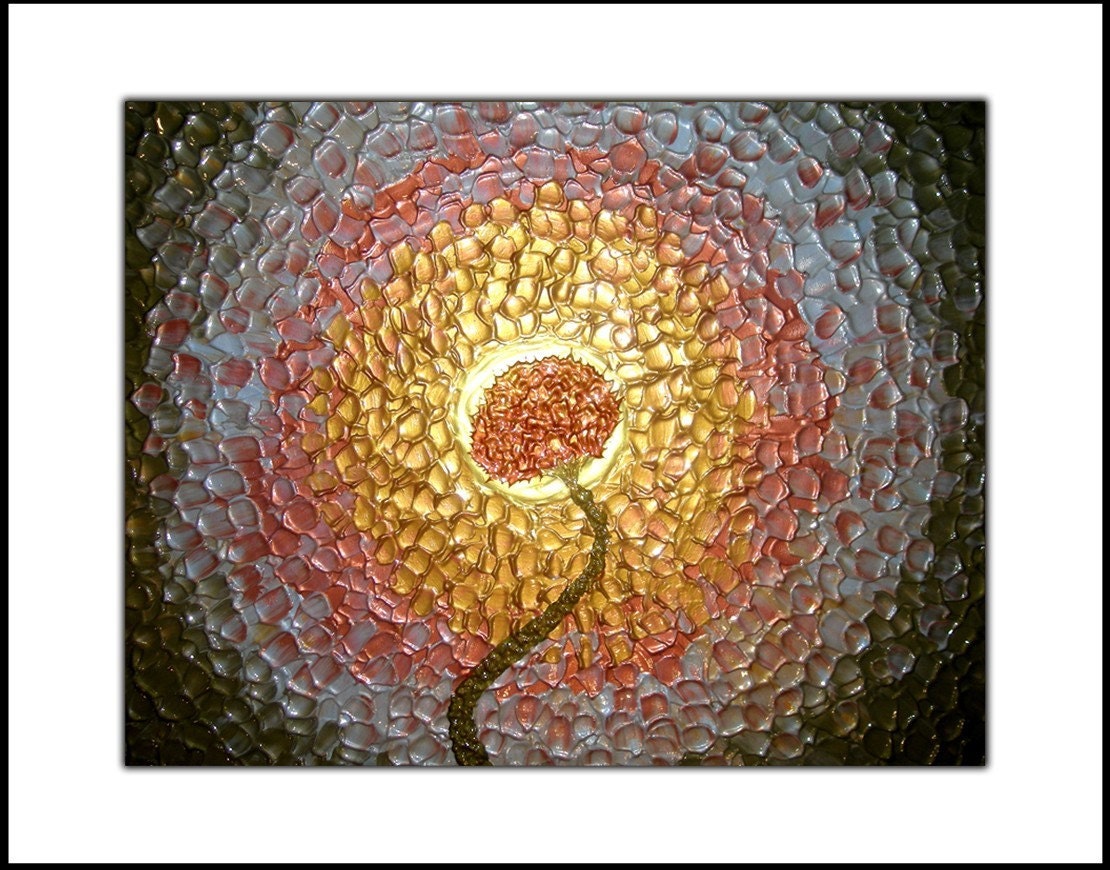 PRINT With MATTE of Flower Painting By Dan Lafferty Save 22% Off
