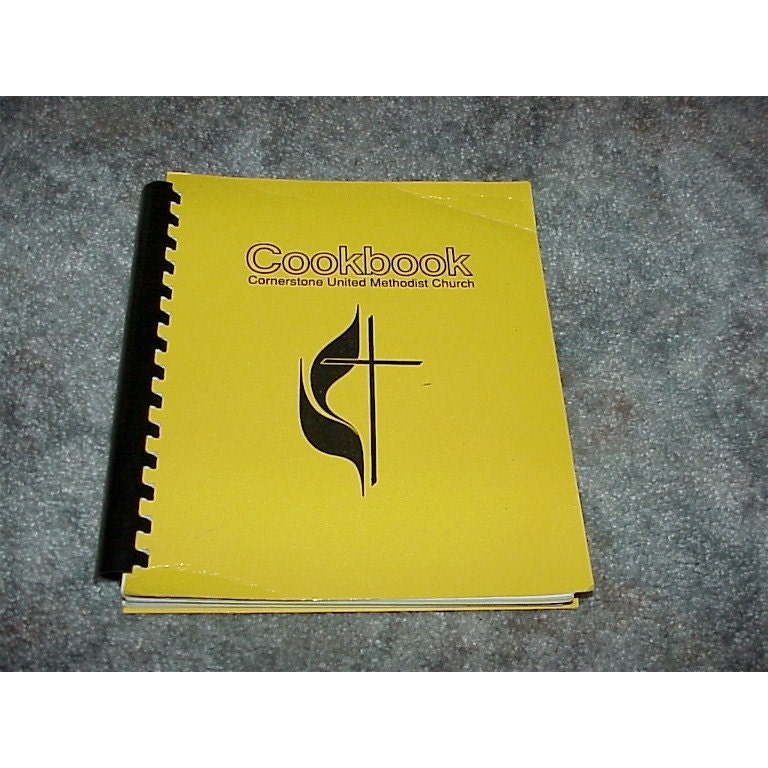 On SALE---Recipe Book--Cornerstone United Methodist Church--COOKBOOK--Community Cookbook--Recipes--Kent  Washington