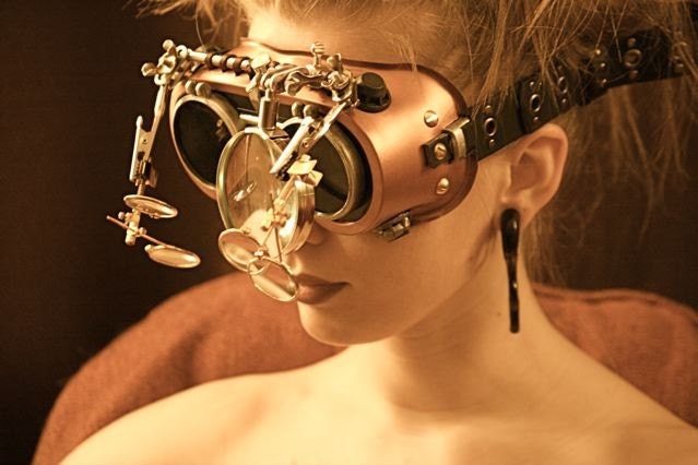 New Five Lens Steampunk Sleepy Hollow Unisex Mad Scientist Goggles LARP Cosplay