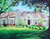 Custom House Portrait,  Original Oil Pastel, 11 x 14, Painting from your Photograph by BethanyBryant