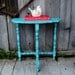 Turquoise Shabby Chic Side Table