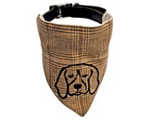 Check Linen Beagle Neckerchief - Medium