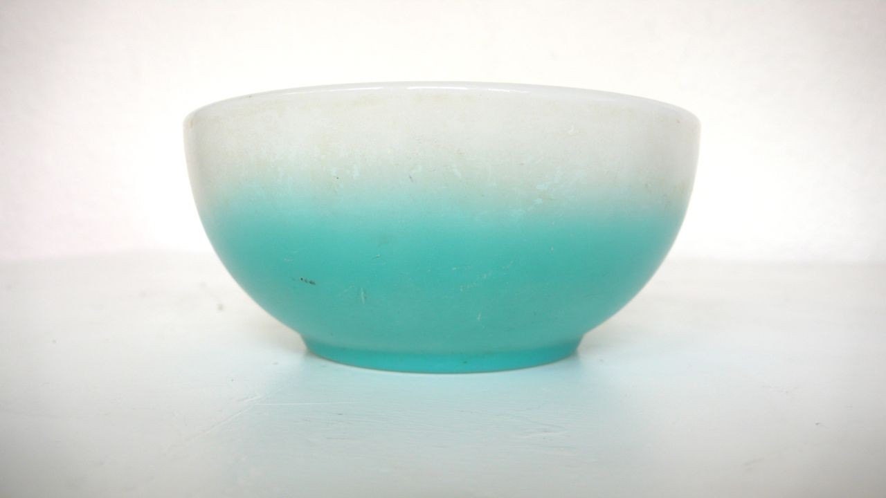 Little Turquoise Fire King Bowl