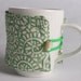 Floral coffee cup cozy, green mug cosy,  reuseable eco friendly