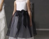 Organza or lace layered flower girl dress with shantung by sashcouture