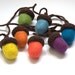 Rainbow Birthday garland felted Acorns 7 Big wool children party decoration nursery decor woodland Weddings handmade ornament