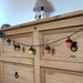 Rainbow Birthday garland felted Acorns 7 Big wool children party decoration nursery decor woodland Weddings handmade ornament
