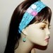 Crochet Lace Headband Turquoise Flower Summer fashion