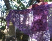 deep purple lace shawl