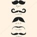 Monsieur Moustache - French 8x10 inch Print on A4 (in Cream and Black)
