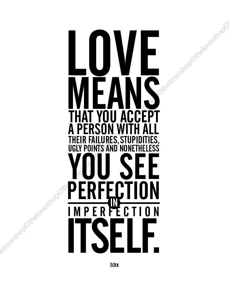The Meaning Of Love - Inspiring quote print in 8x10 on A4 (in Black and White)