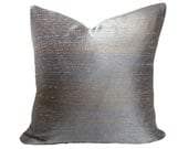 Blue Silk Pillows, Contemporary, Decorative Throw Pillow, Cushion Covers, Blue and Gold, Luxury, Couch, Sofa, Home Decor Accent 18x18