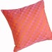 Pink Orange Throw Pillows, Iridescent Accent Pillow, Teen Girls Dorm Decor, Modern Designer Toss Cushion Cover 18x18