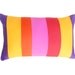 Colorful Throw Pillows, Striped, Color Block Pillow, Yellow Orange Pink Purple, Unique, Eclectic Lumbar Cushion Cover, Boho Chic 12x18