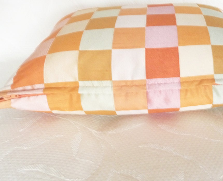 Colorful Pillows, Orange Pink Pillow, SALE, Cushion Covers, Decorative Accent Couch Pillow, Eclectic, Home Decor, 12x18