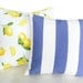 Lemon Throw Pillows, Decorative Pillow, Bright Yellow Lemons on White for Shabby Chic, Country Decor, Eclectic, Couch Cushions 16x16