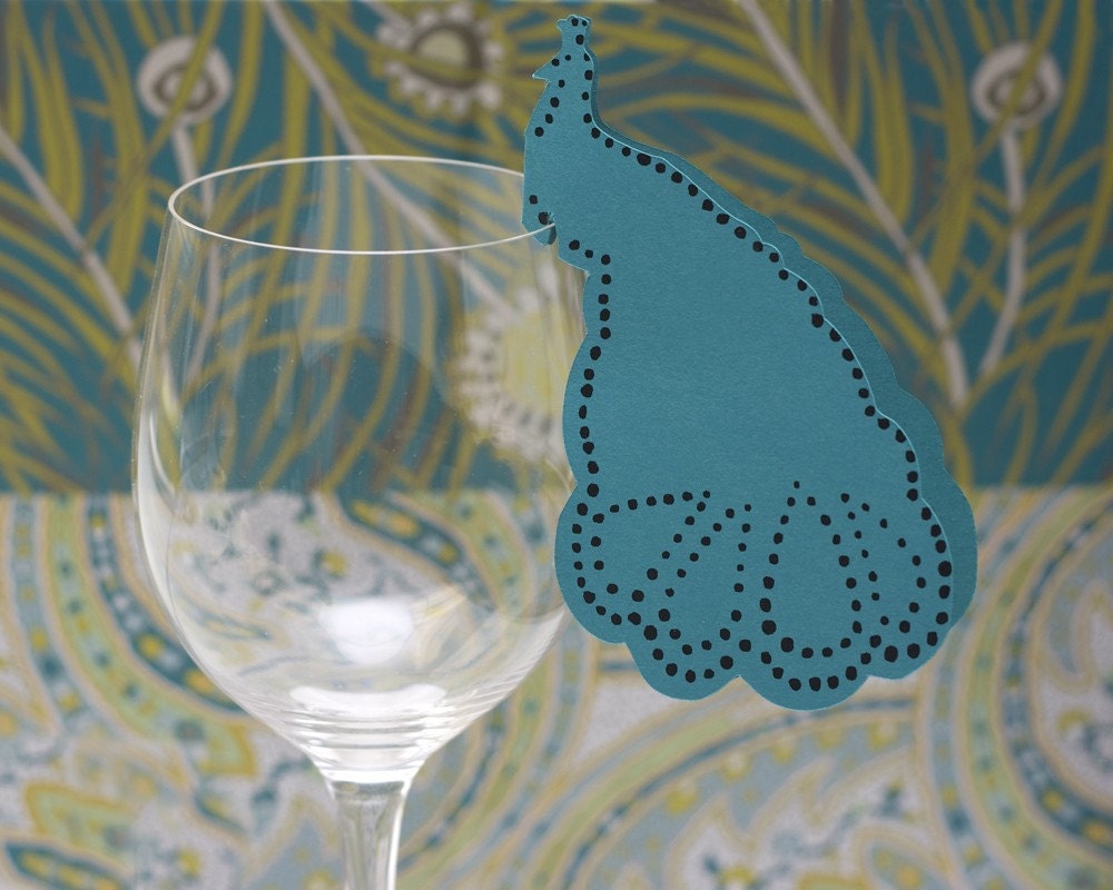 Peacock Place Cards