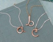 Personalized 14k Rose Gold Filled Initial Pendant