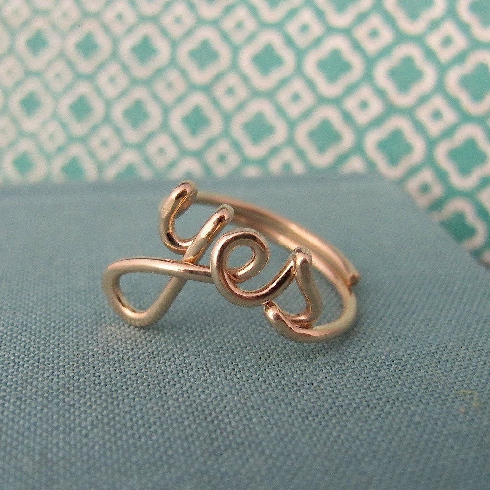 yes Ring in 14k gold filled