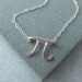 Pi necklace in sterling silver
