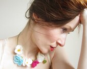Floral Necklace Hand Felted