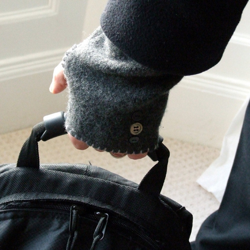 men's charcoal wrist warmers FREE SHIPPING